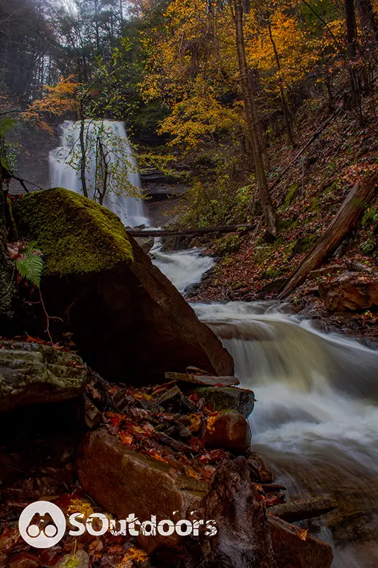 Clear waterfalls in Pennsylvania where plenty of good elks to hunt