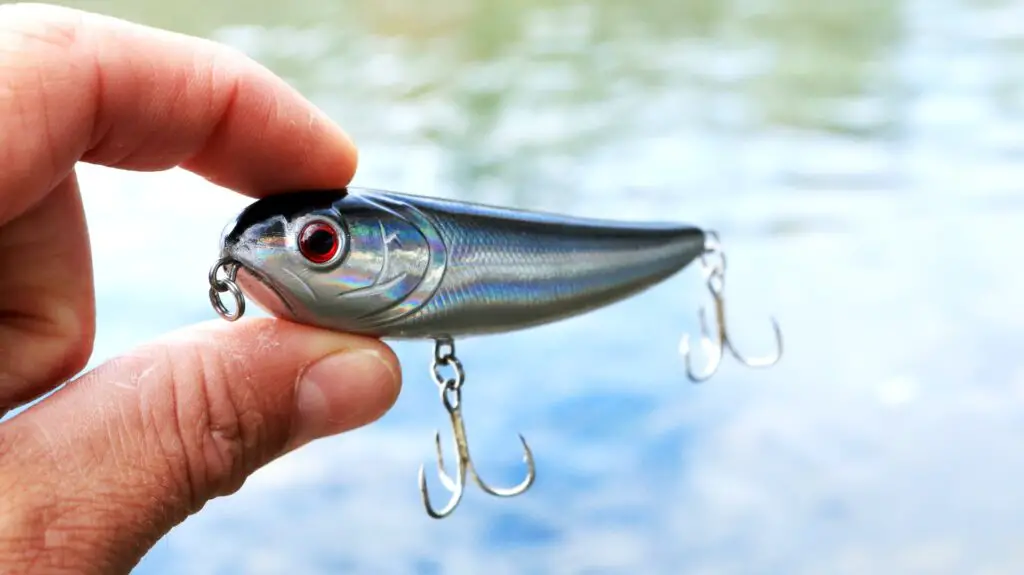 Silver soft swimbait that is used best for largemouth bass fish