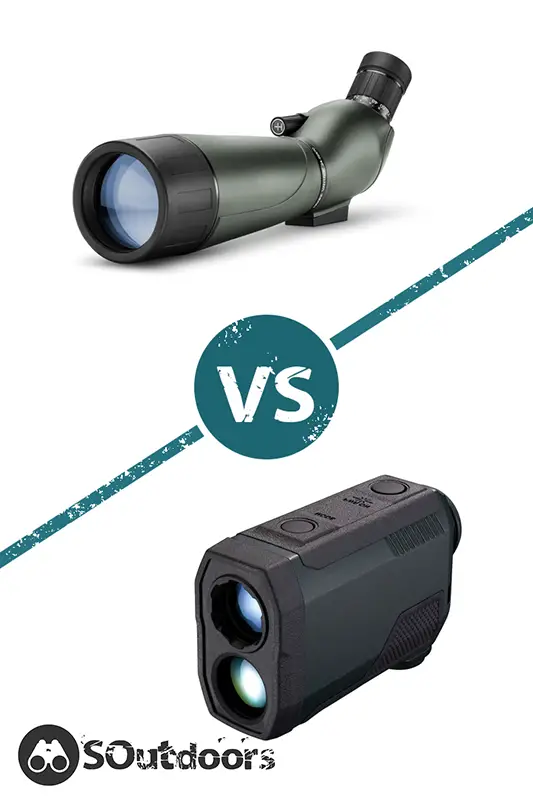 A simple comparison of spotting scope and a range finder
