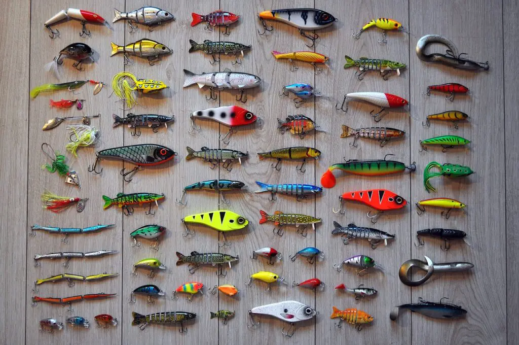 Different kinds of baits and lures for bass fishing