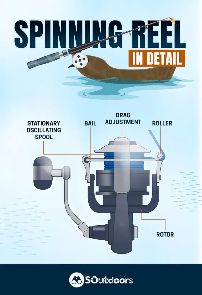 Spinning reel infographics in great details