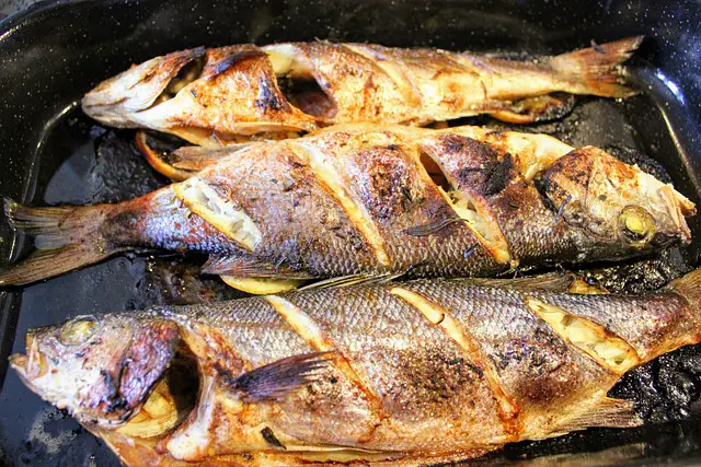 Delicious looking cooked fish