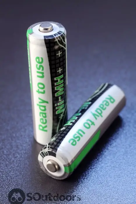 Two NiMh AA batteries